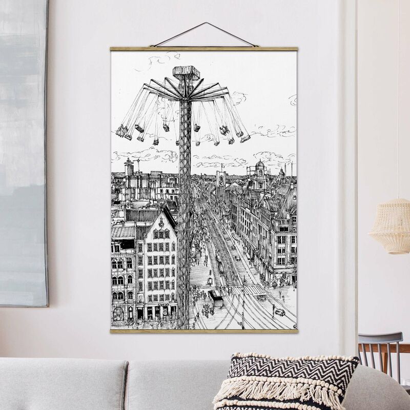 

Imagen de tela - City Study - Whirligig - Alto 3:2 Dimensión LxA: 120cm x 80cm