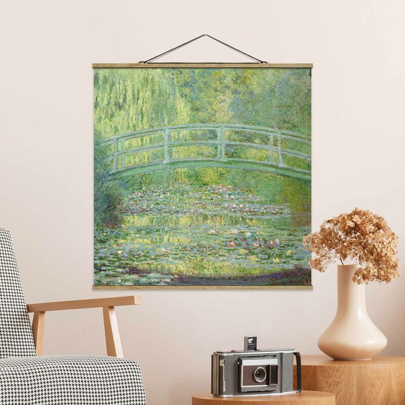 

Imagen de tela - Claude Monet - Japanese Bridge - Cuadrado 1:1 Dimensión LxA: 50cm x 50cm