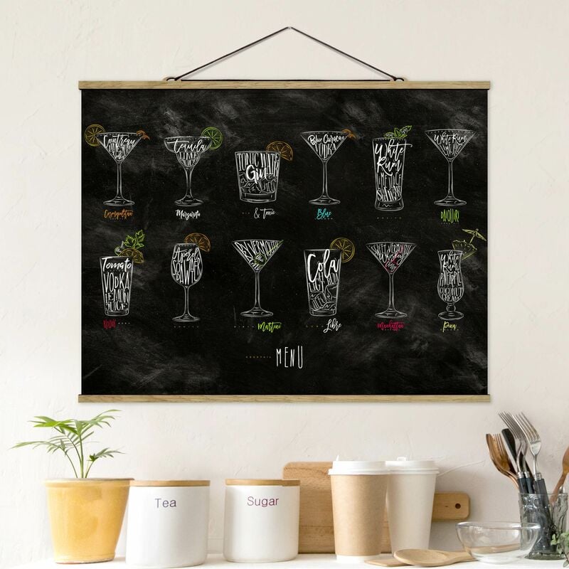 

Imagen de tela - Cocktail Menu - Apaisado 3:4 Dimensión LxA: 60cm x 80cm
