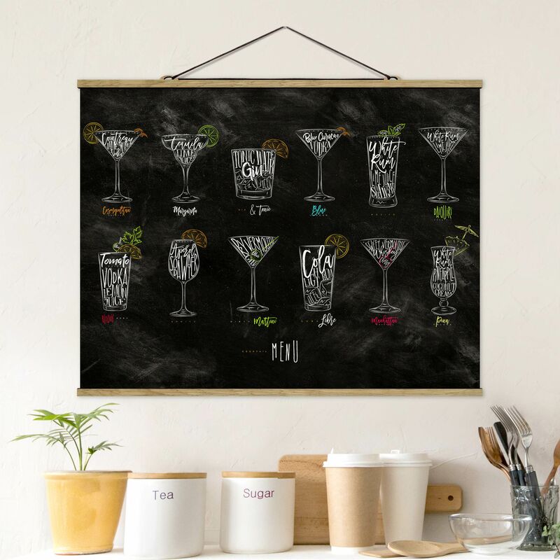 

Imagen de tela - Cocktail Menu - Apaisado 3:4 Dimensión LxA: 75cm x 100cm
