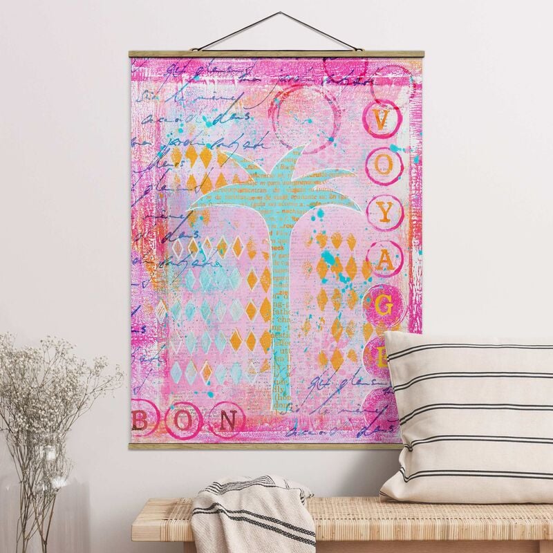 

Imagen de tela - Colorful Collage - Bon Voyage With Palm Tree - Alto 4:3 Dimensión LxA: 66.4cm x 50cm