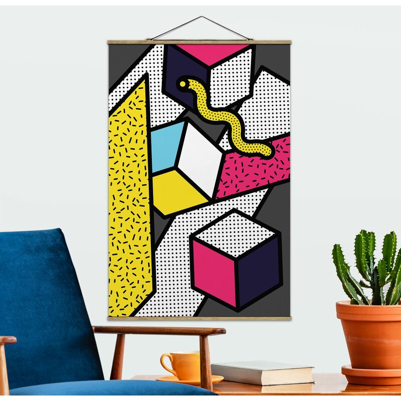 

Imagen de tela - Composition Neo Memphis Dots And Stripes - Alto 3:2 Dimensión LxA: 120cm x 80cm
