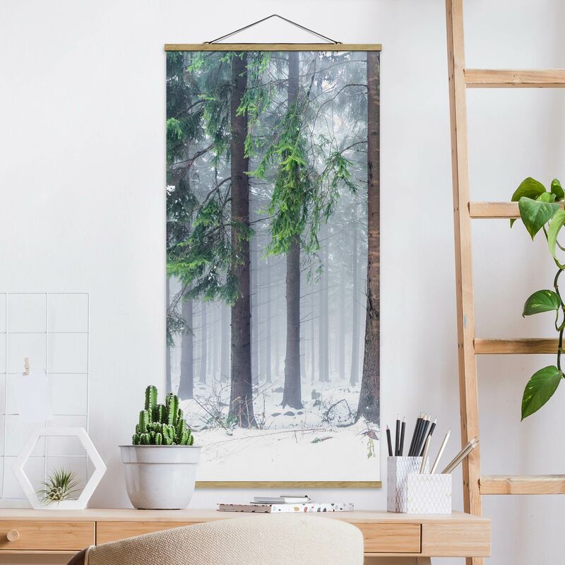 

Imagen de tela - Conifers In Winter - Alto 2:1 Dimensión LxA: 70cm x 35cm