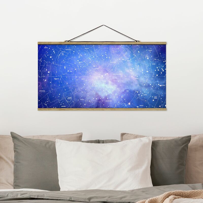 

Imagen de tela - Constellation Sky Map - Apaisado 1:2 Dimensión LxA: 25cm x 50cm