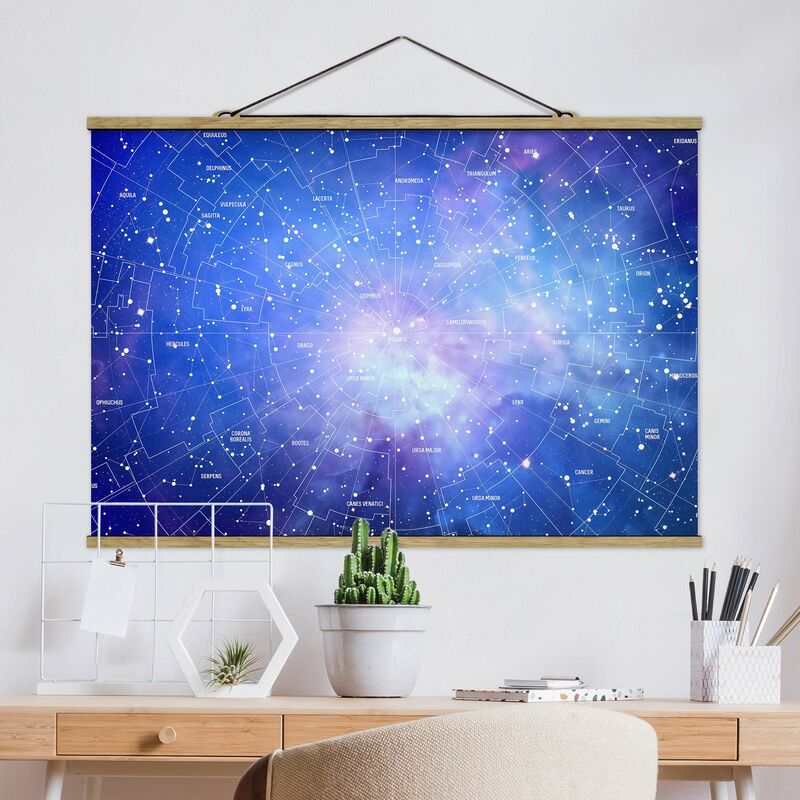 

Imagen de tela - Constellation Sky Map - Apaisado 2:3 Dimensión LxA: 33.5cm x 50cm