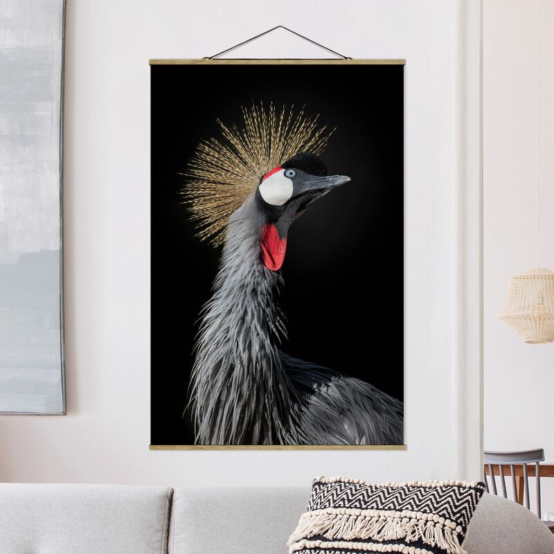 

Imagen de tela - Crowned Crane In Front Of Black - Alto 3:2 Dimensión LxA: 150cm x 100cm