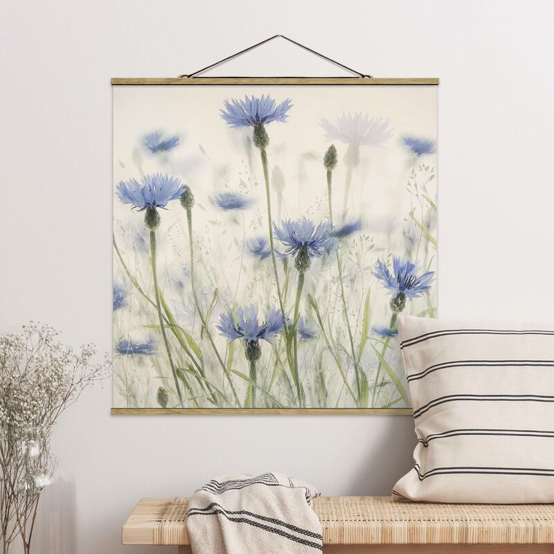 

Imagen de tela - Cornflowers And Grasses In A Field - Cuadrado 1:1 Dimensión LxA: 100cm x 100cm