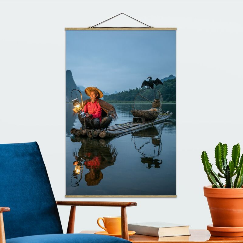 

Imagen de tela - Cormorant Fisherman At Dusk - Alto 3:2 Dimensión LxA: 75cm x 50cm