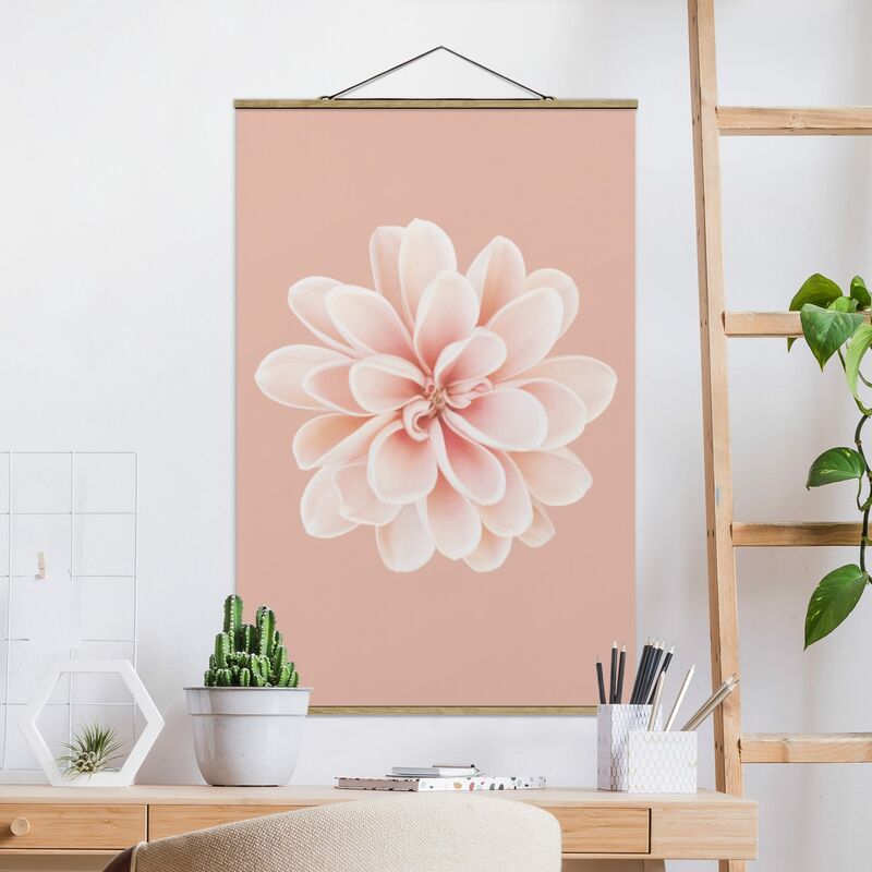 

Imagen de tela - Dahlia Pink Pastel White Centered - Alto 3:2 Dimensión LxA: 75cm x 50cm