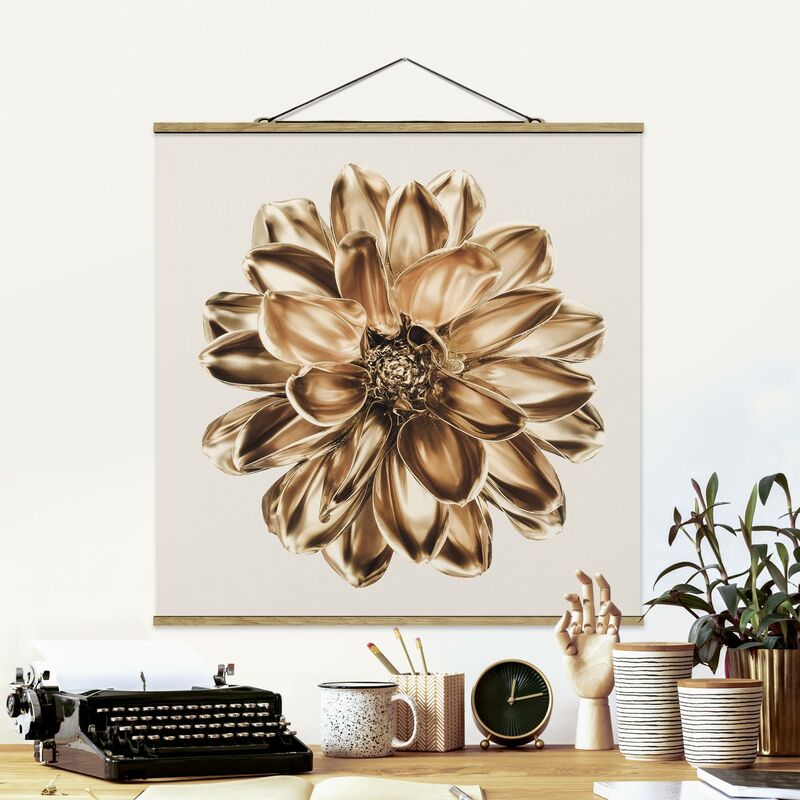 

Imagen de tela - Dahlia Flower Gold Metallic - Cuadrado 1:1 Dimensión LxA: 80cm x 80cm