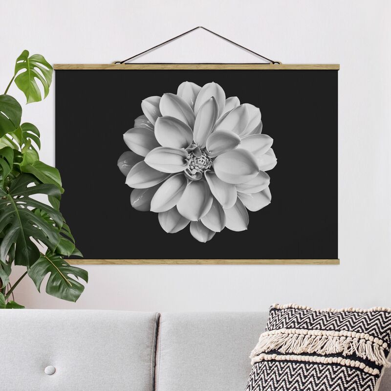 

Imagen de tela - Dahlia Black And White - Apaisado 2:3 Dimensión LxA: 53.5cm x 80cm