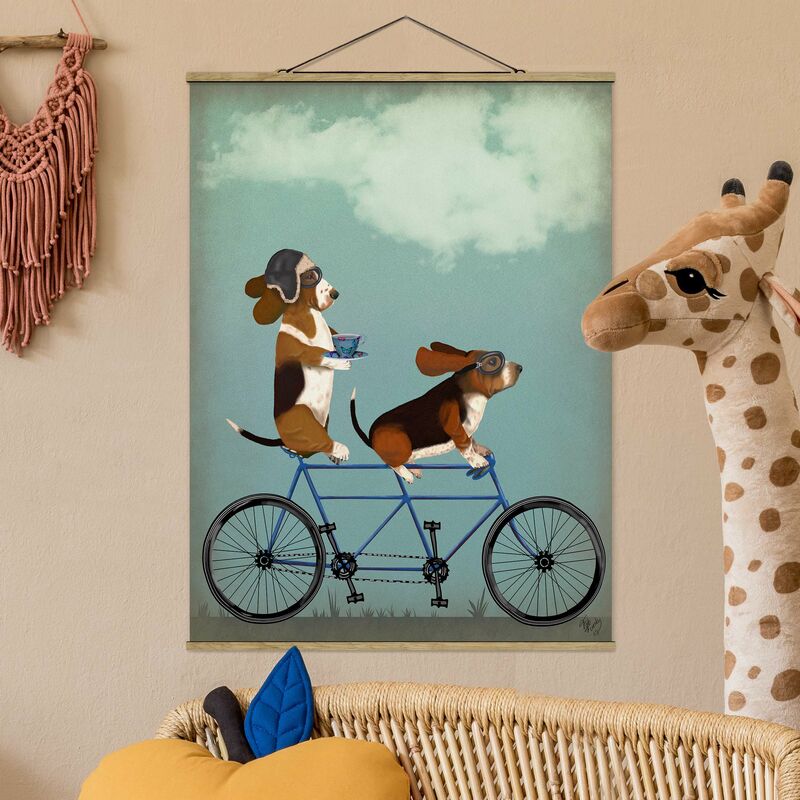 

Imagen de tela - Cycling - Bassets Tandem - Alto 4:3 Dimensión LxA: 106.5cm x 80cm