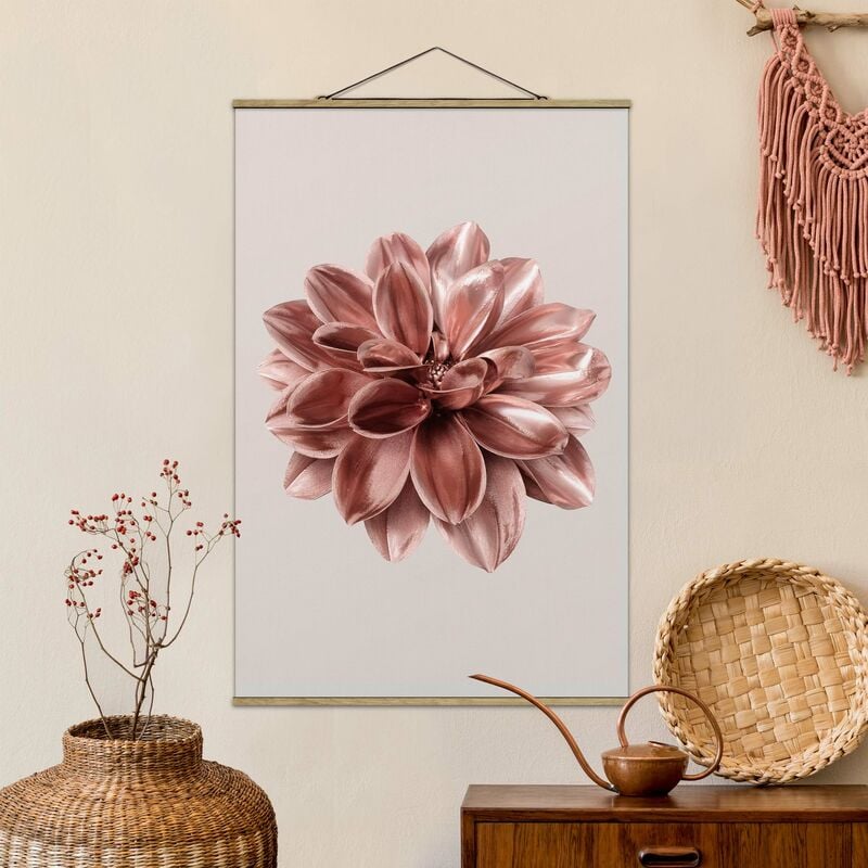 

Imagen de tela - Dahlia Flower Pink Gold Metallic - Alto 3:2 Dimensión LxA: 150cm x 100cm