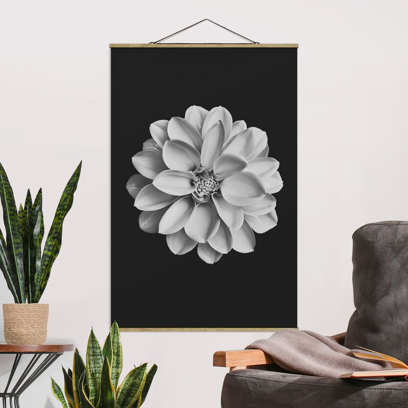 

Imagen de tela - Dahlia Black And White - Alto 3:2 Dimensión LxA: 120cm x 80cm