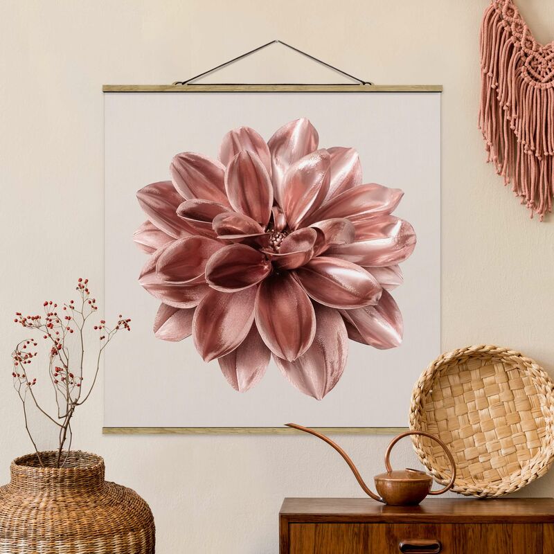 

Imagen de tela - Dahlia Flower Pink Gold Metallic - Cuadrado 1:1 Dimensión LxA: 50cm x 50cm