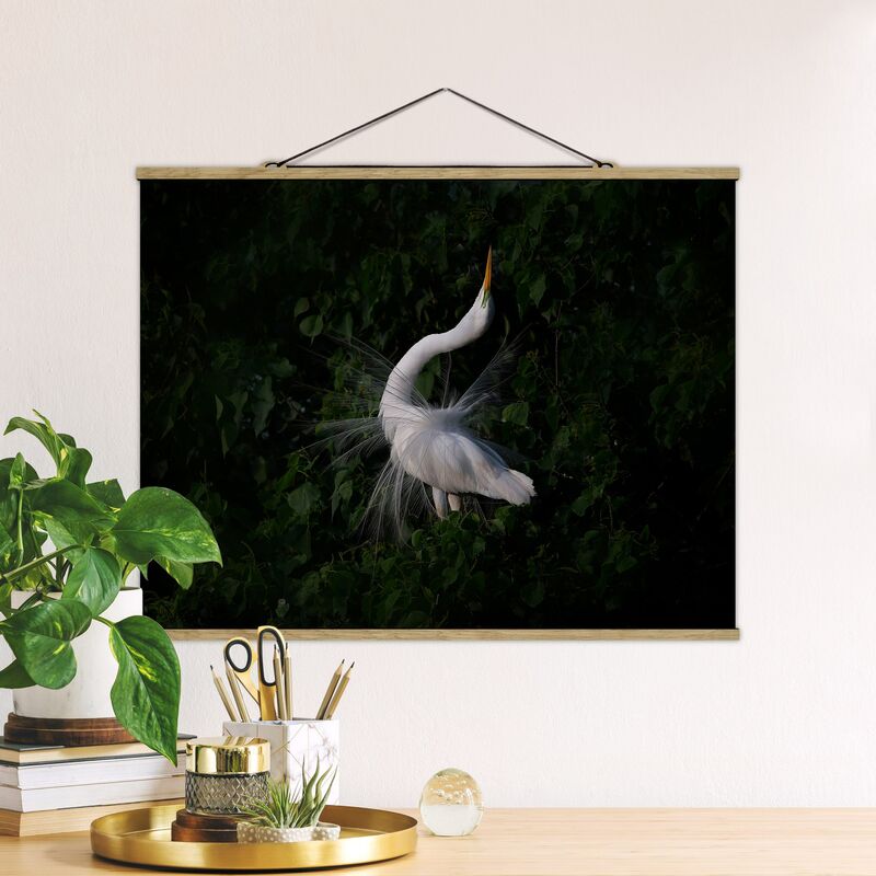 

Imagen de tela - Dancing Egrets In Front Of Black - Apaisado 3:4 Dimensión LxA: 26cm x 35cm