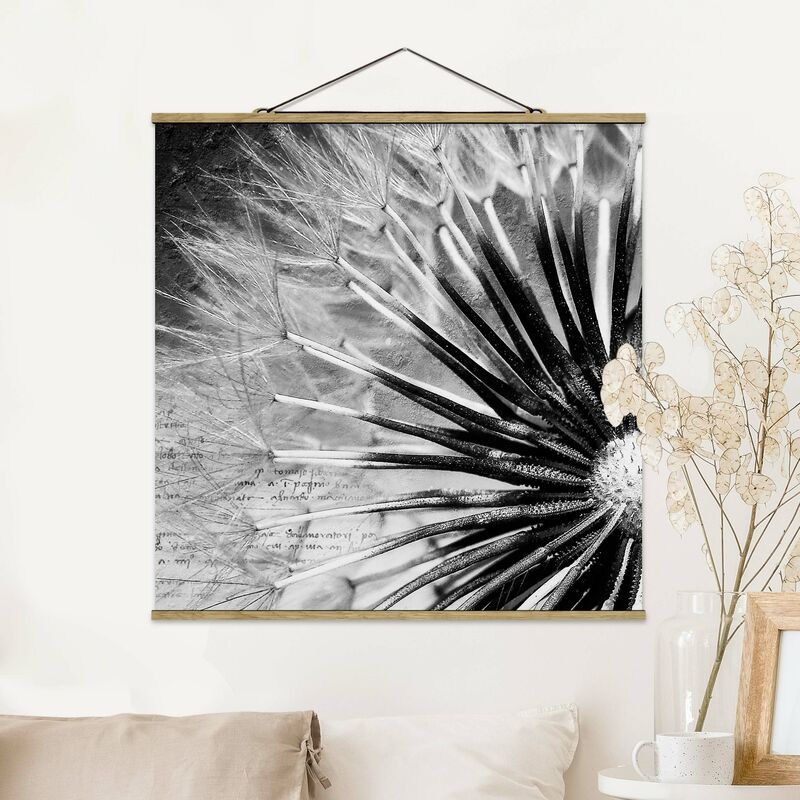 

Imagen de tela - Dandelion Black & White - Cuadrado 1:1 Dimensión LxA: 50cm x 50cm