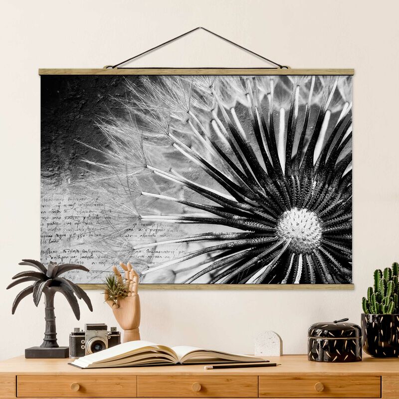 

Imagen de tela - Dandelion Black & White - Apaisado 2:3 Dimensión LxA: 53.5cm x 80cm
