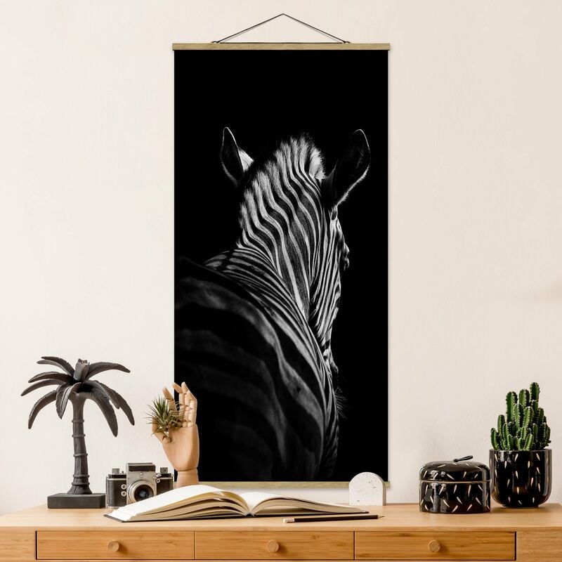 

Imagen de tela - Dark Zebra Silhouette - Alto 2:1 Dimensión LxA: 70cm x 35cm