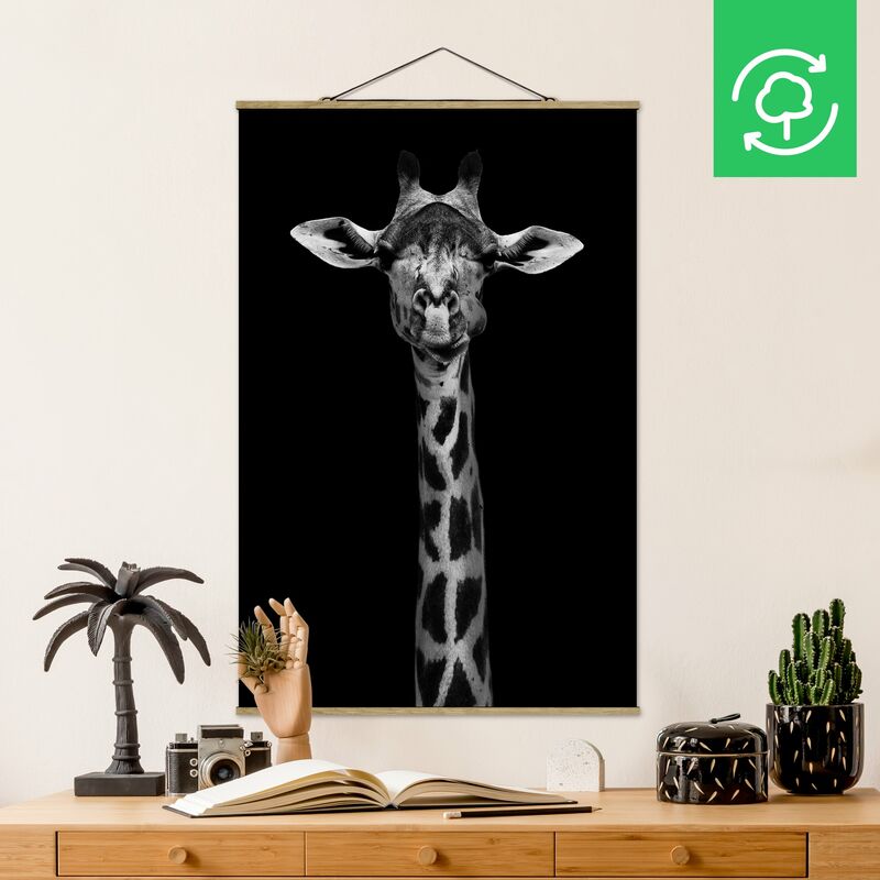 

Imagen de tela - Dark Giraffe Portrait - Alto 3:2 Dimensión LxA: 150cm x 100cm