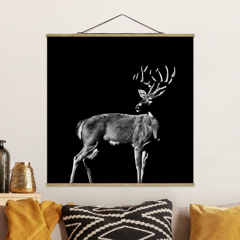 

Imagen de tela - Deer In The Dark - Cuadrado 1:1 Dimensión LxA: 35cm x 35cm