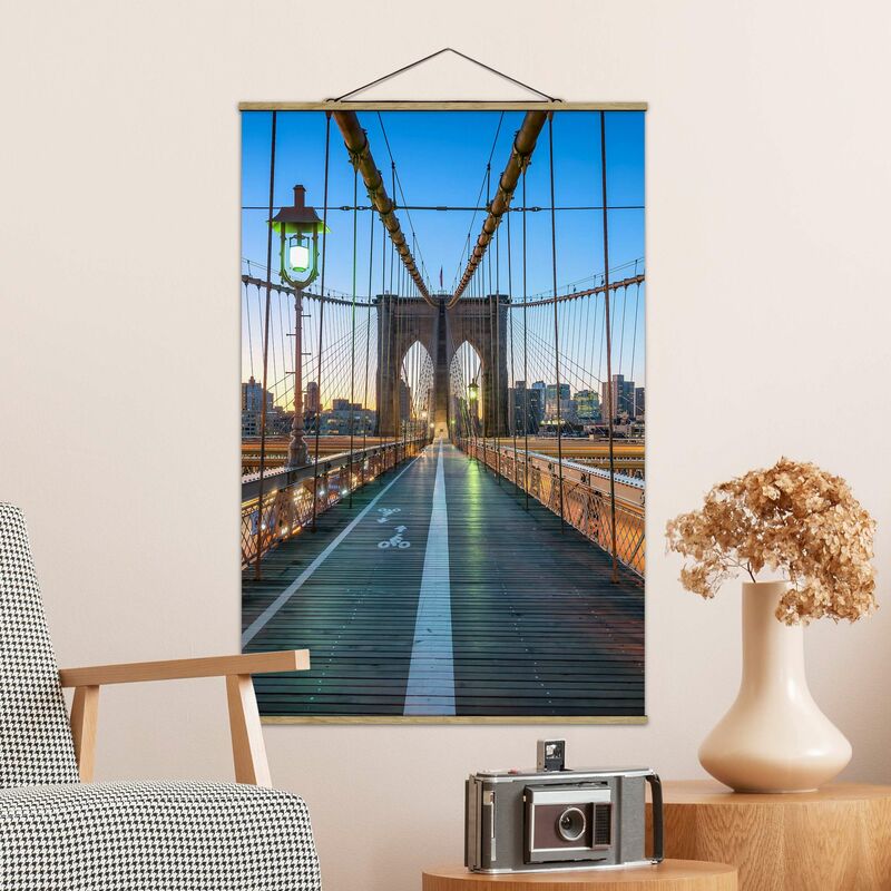 

Imagen de tela - Dawn On The Brooklyn Bridge - Alto 3:2 Dimensión LxA: 75cm x 50cm