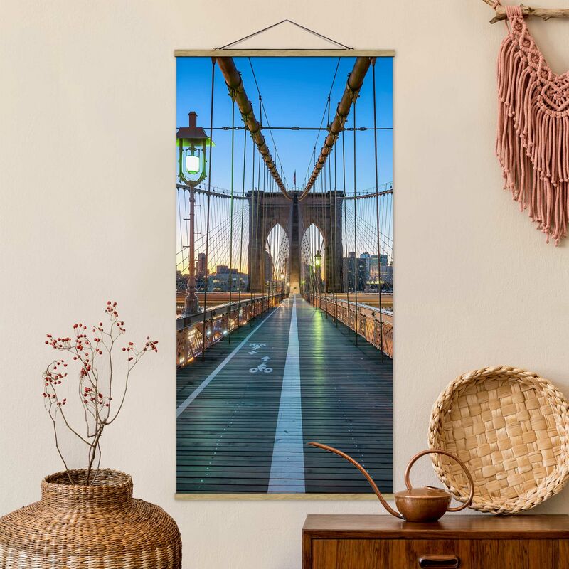 

Imagen de tela - Dawn On The Brooklyn Bridge - Alto 2:1 Dimensión LxA: 70cm x 35cm