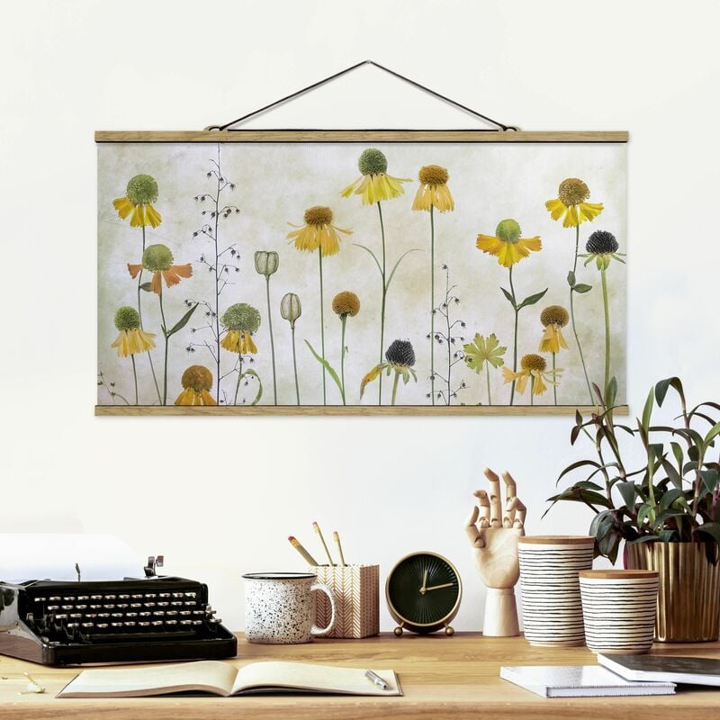 

Imagen de tela - Delicate Helenium Flowers - Apaisado 1:2 Dimensión LxA: 40cm x 80cm