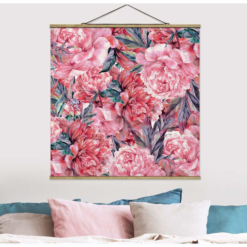 

Imagen de tela - Delicate Watercolour Red Peony Pattern - Cuadrado 1:1 Dimensión LxA: 35cm x 35cm