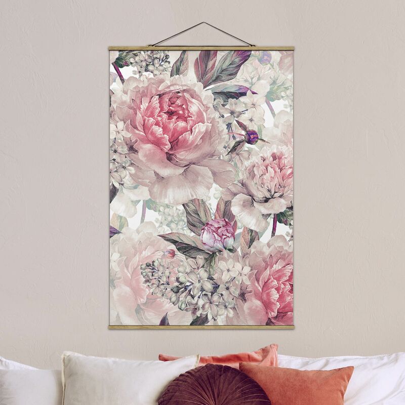 

Imagen de tela - Delicate Watercolour Peony Pattern - Alto 3:2 Dimensión LxA: 75cm x 50cm