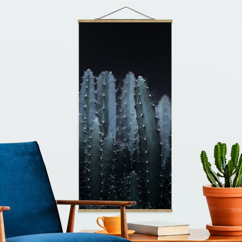 

Bilderwelten - Imagen de tela - Desert Cactus At Night - Alto 2:1 Dimensión LxA: 70cm x 35cm