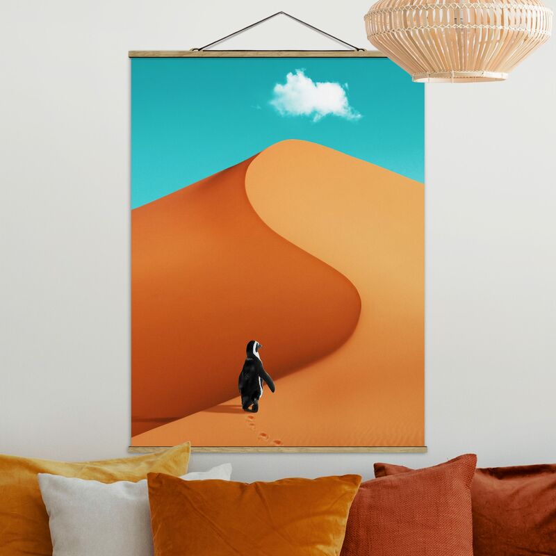 

Imagen de tela - Desert With Penguin - Alto 4:3 Dimensión LxA: 66.4cm x 50cm