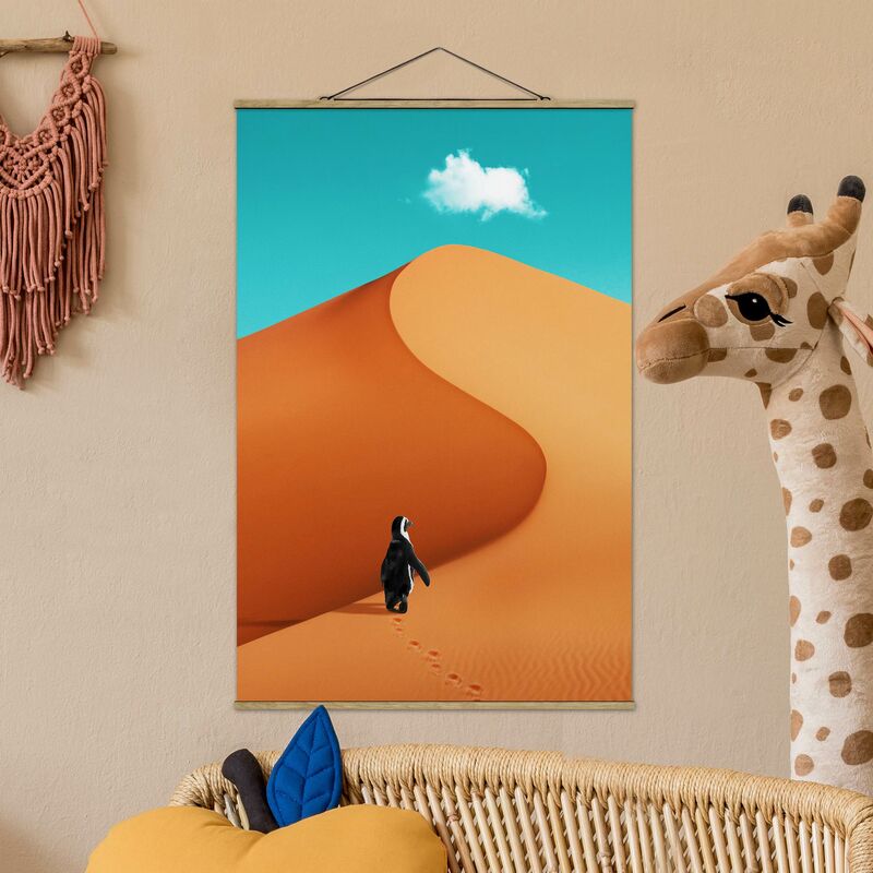 

Imagen de tela - Desert With Penguin - Alto 3:2 Dimensión LxA: 120cm x 80cm