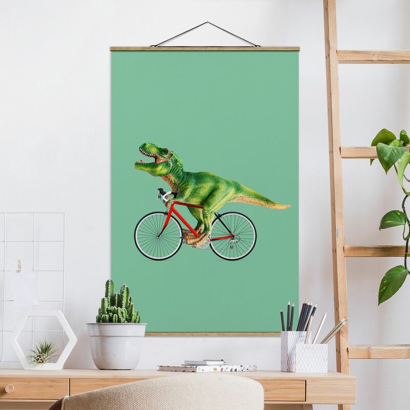 

Imagen de tela - Dinosaur With Bicycle - Alto 3:2 Dimensión LxA: 120cm x 80cm