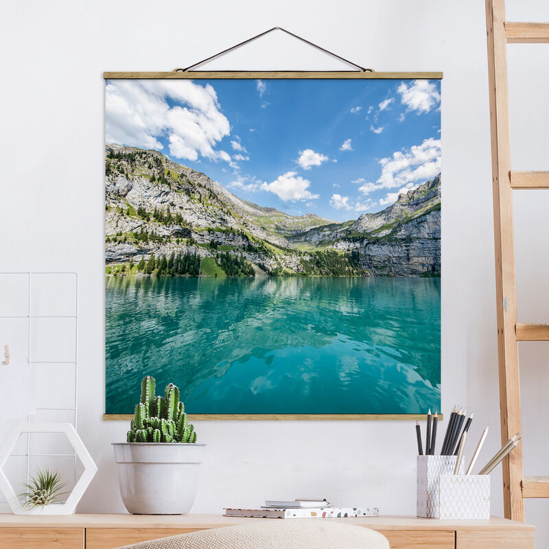 

Imagen de tela - Divine Mountain Lake - Cuadrado 1:1 Dimensión LxA: 80cm x 80cm