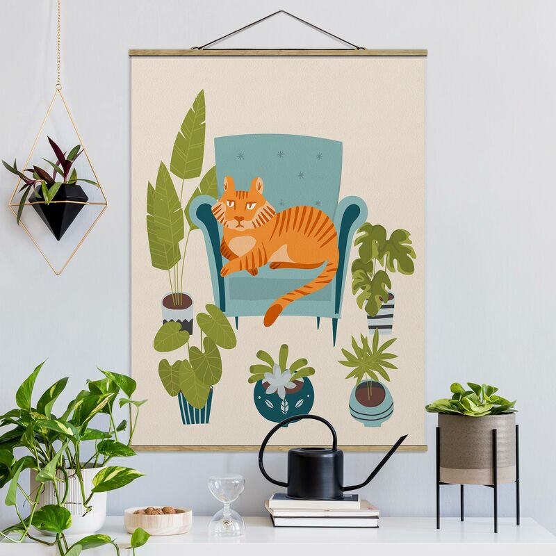 

Imagen de tela - Domestic Mini Tiger Illustration - Alto 4:3 Dimensión LxA: 106.5cm x 80cm