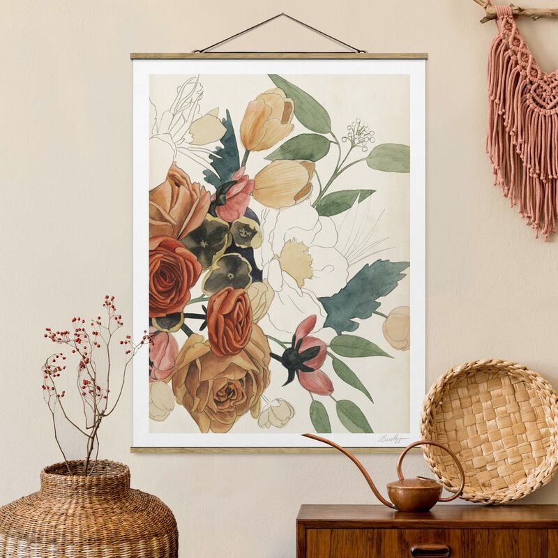

Imagen de tela - Drawing Bouquet In Red And Sepia II - Alto 4:3 Dimensión LxA: 46.5cm x 35cm
