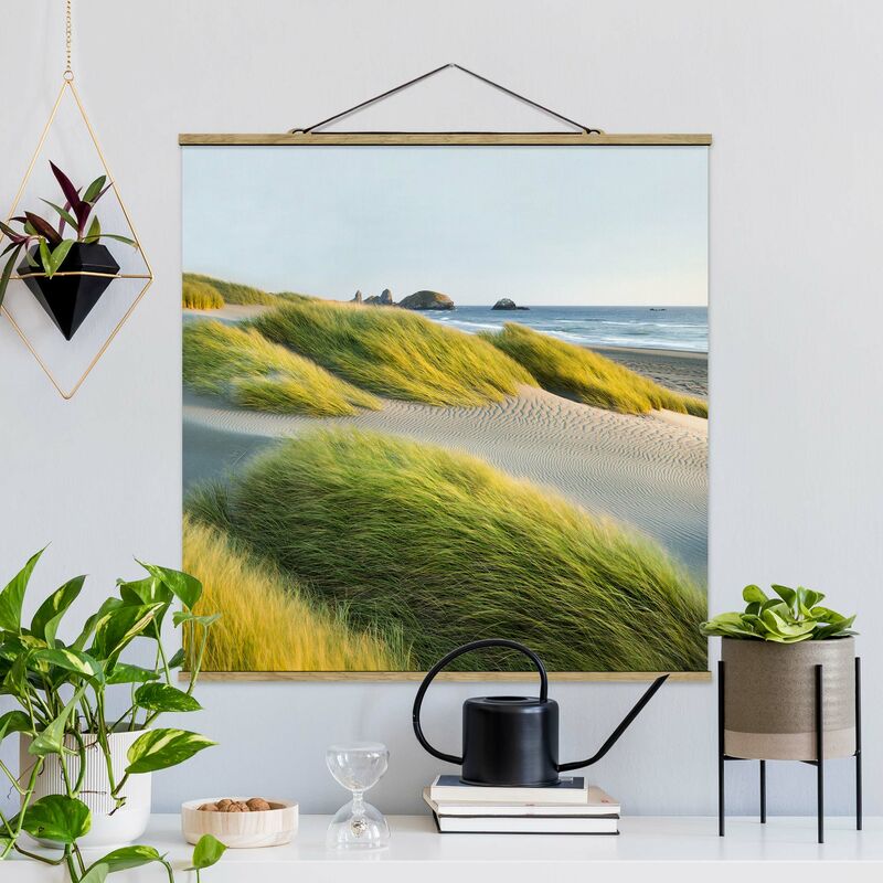 

Imagen de tela - Dunes And Grasses At The Sea - Cuadrado 1:1 Dimensión LxA: 100cm x 100cm