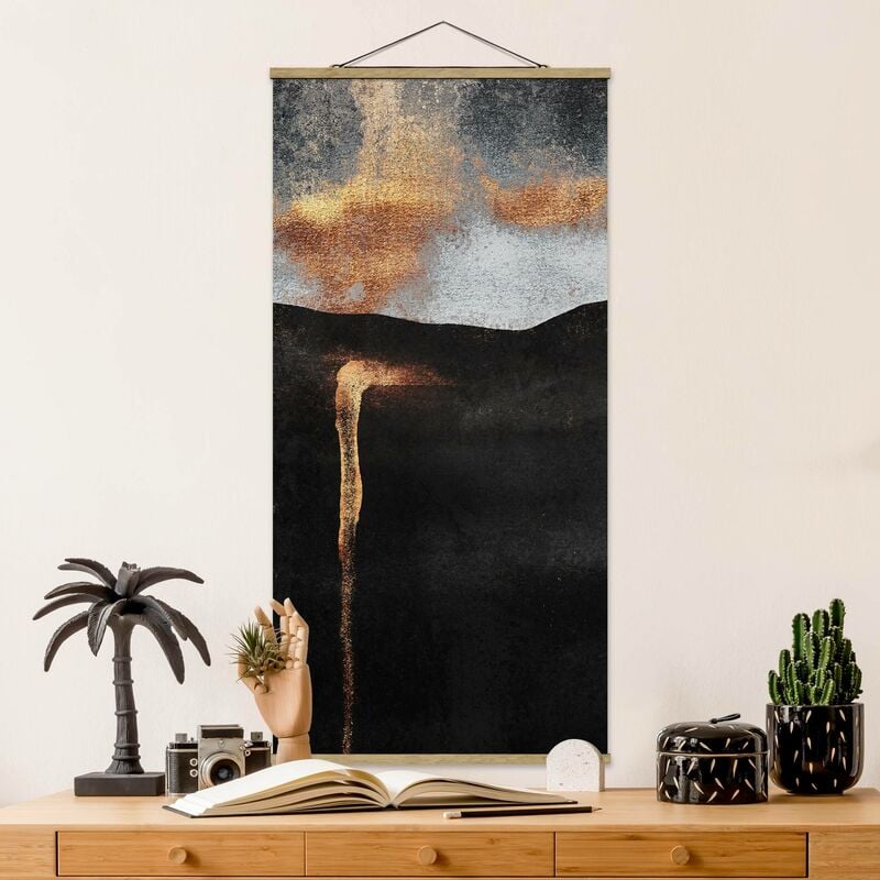 

Imagen de tela - Elisabeth Fredriksson - Abstract Golden Glow - Alto 2:1 Dimensión LxA: 100cm x 50cm