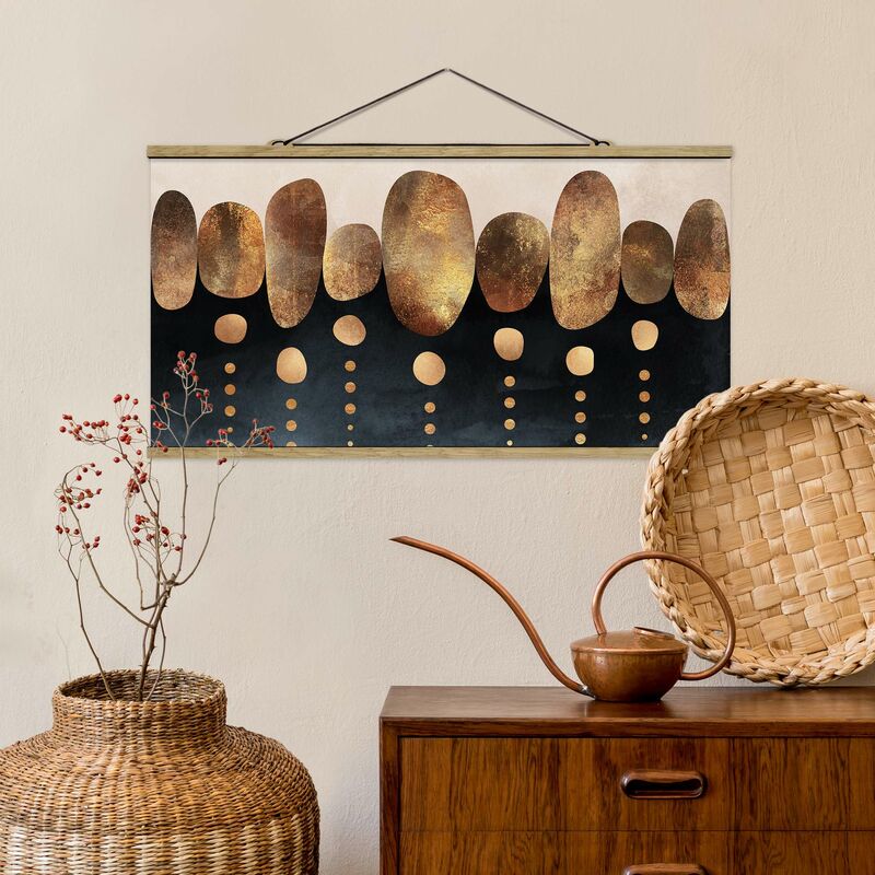 

Imagen de tela - Elisabeth Fredriksson - Abstract Golden Stones - Apaisado 1:2 Dimensión LxA: 40cm x 80cm