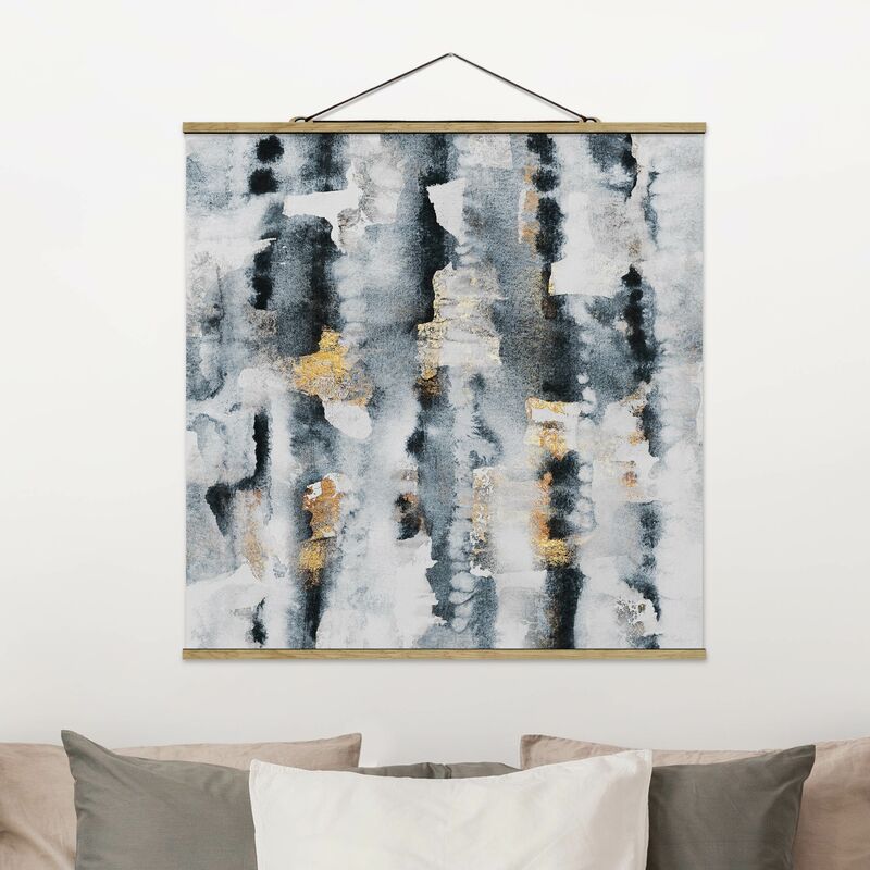 

Imagen de tela - Elisabeth Fredriksson - Abstract Watercolor With Gold - Cuadrado 1:1 Dimensión LxA: 35cm x 35cm