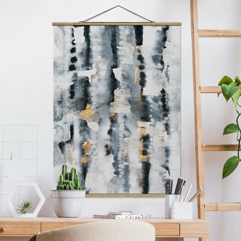 

Imagen de tela - Elisabeth Fredriksson - Abstract Watercolor With Gold - Alto 4:3 Dimensión LxA: 106.5cm x 80cm