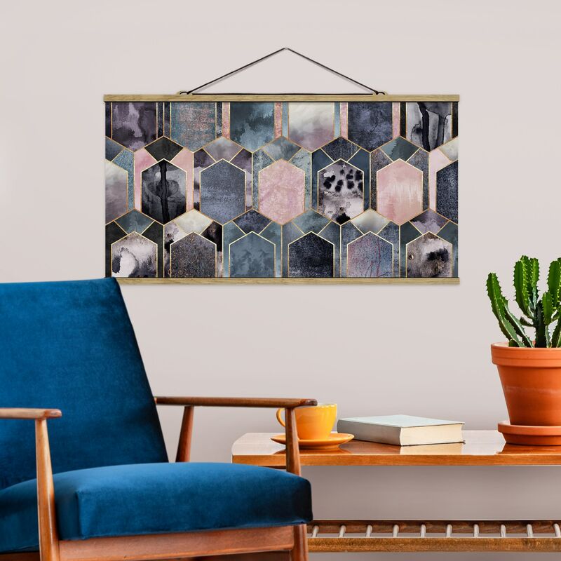 

Imagen de tela - Elisabeth Fredriksson - Art Deco Marble Gold - Apaisado 1:2 Dimensión LxA: 40cm x 80cm