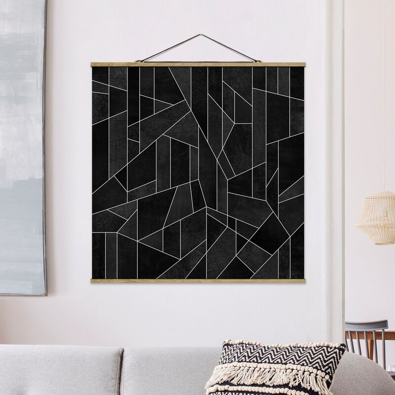 

Imagen de tela - Elisabeth Fredriksson - Black And White Geometric Watercolor - Cuadrado 1:1 Dimensión LxA: 35cm x 35cm