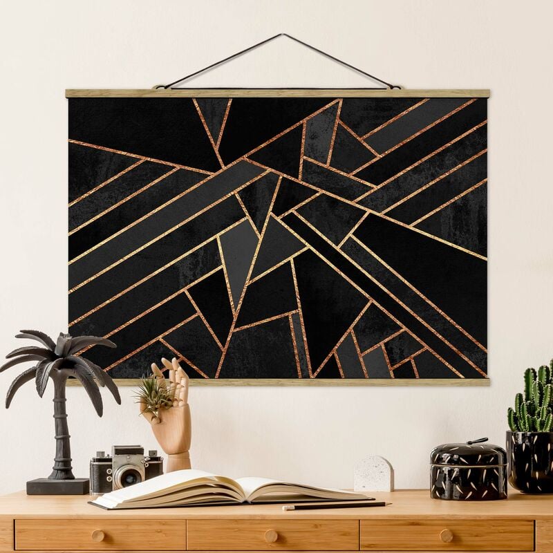 

Imagen de tela - Elisabeth Fredriksson - Black Triangles Gold - Apaisado 2:3 Dimensión LxA: 53.5cm x 80cm