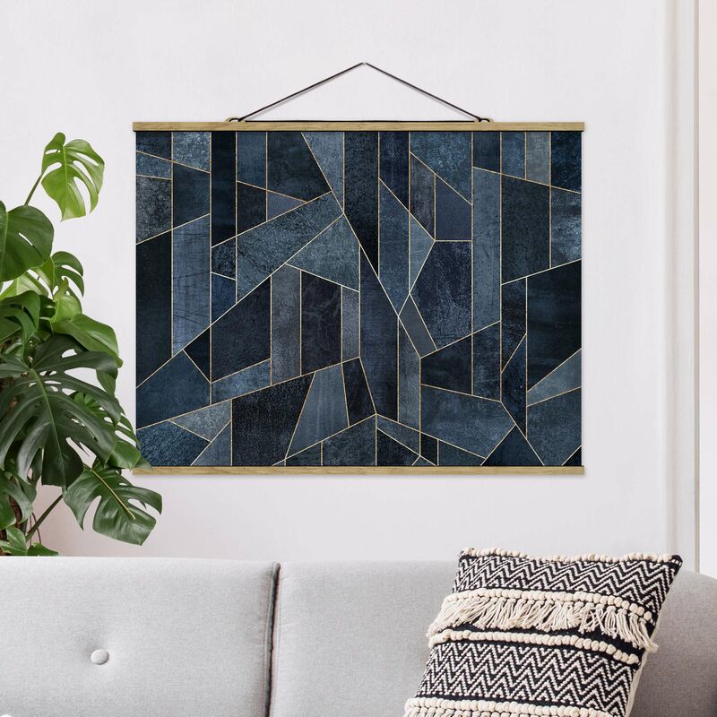 

Imagen de tela - Elisabeth Fredriksson - Blue Geometry Watercolor - Apaisado 3:4 Dimensión LxA: 37.5cm x 50cm