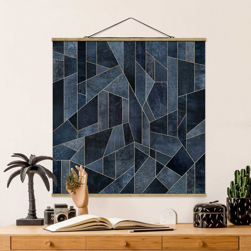 

Imagen de tela - Elisabeth Fredriksson - Blue Geometry Watercolor - Cuadrado 1:1 Dimensión LxA: 100cm x 100cm