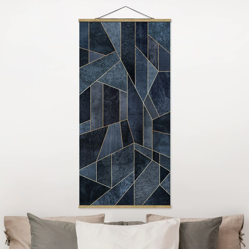 

Imagen de tela - Elisabeth Fredriksson - Blue Geometry Watercolor - Alto 2:1 Dimensión LxA: 70cm x 35cm