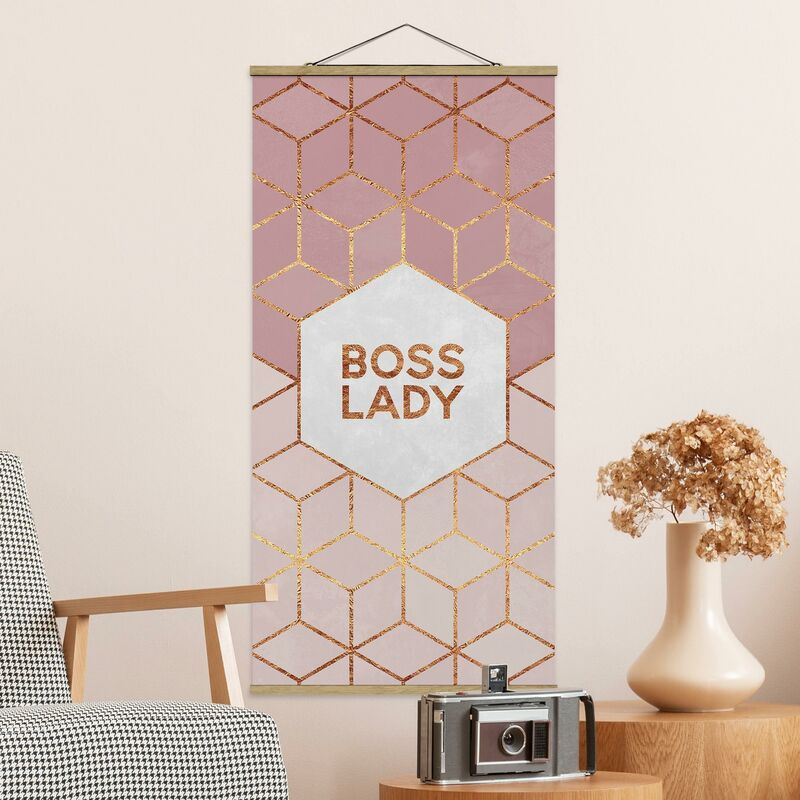 

Imagen de tela - Elisabeth Fredriksson - Boss Lady Pink Hexagons - Alto 2:1 Dimensión LxA: 70cm x 35cm