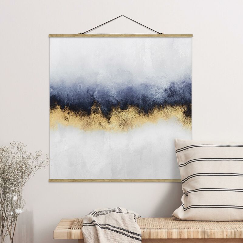 

Imagen de tela - Elisabeth Fredriksson - Cloudy Sky With Gold - Cuadrado 1:1 Dimensión LxA: 50cm x 50cm